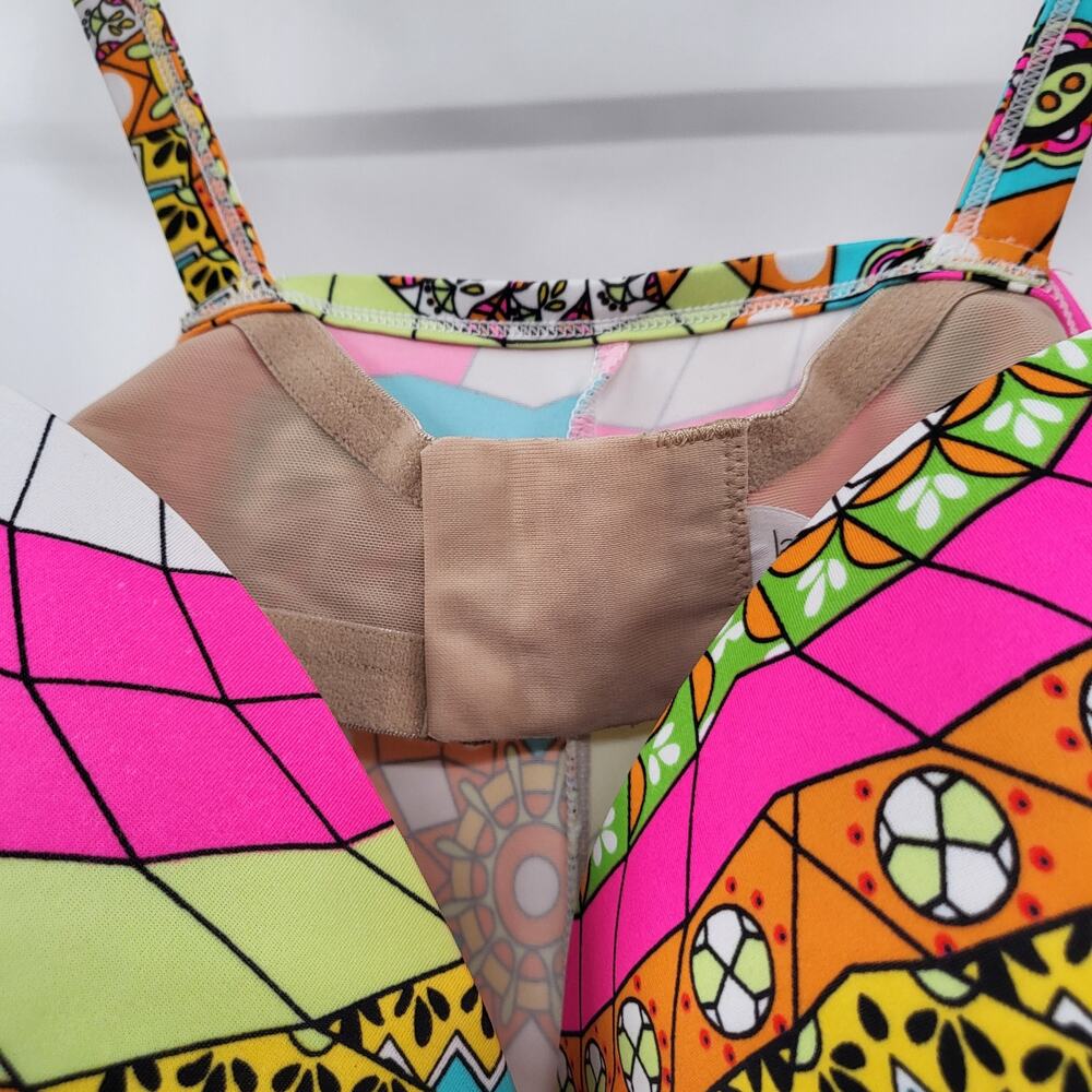 Lane Bryant Bright Colorful Geometric Print Tankini Swim Top Women's Plus Sz 42C - Picture 6 of 6